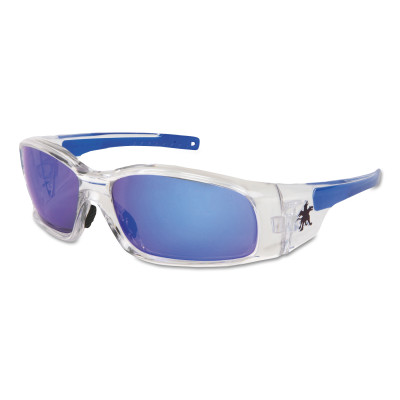  SWAGGER SAFETY GLASSES CLEAR FRAME BLUE LENS