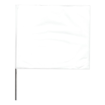  2 in.X3 in. 21 in. WIRE WHITE STAKE FLAG